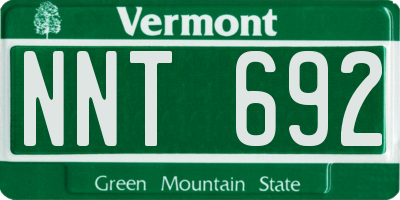 VT license plate NNT692