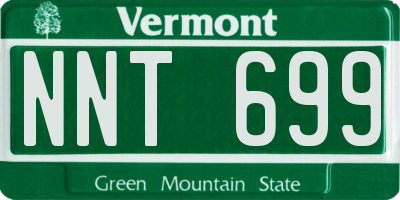 VT license plate NNT699