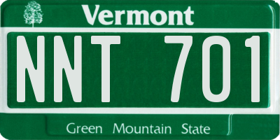VT license plate NNT701