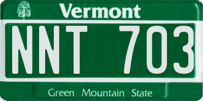 VT license plate NNT703