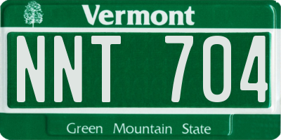 VT license plate NNT704