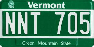 VT license plate NNT705