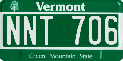 VT license plate NNT706