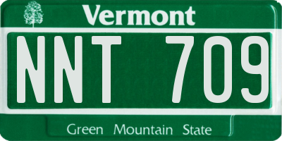 VT license plate NNT709