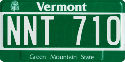 VT license plate NNT710