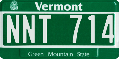 VT license plate NNT714