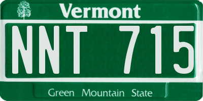 VT license plate NNT715