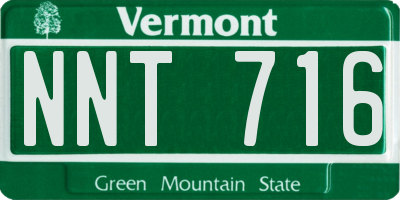 VT license plate NNT716