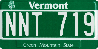 VT license plate NNT719