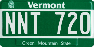 VT license plate NNT720