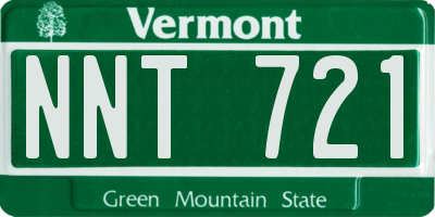 VT license plate NNT721