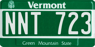 VT license plate NNT723
