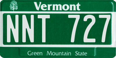 VT license plate NNT727