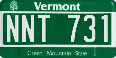 VT license plate NNT731