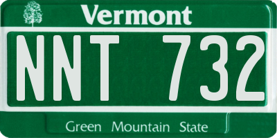 VT license plate NNT732
