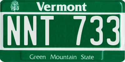 VT license plate NNT733