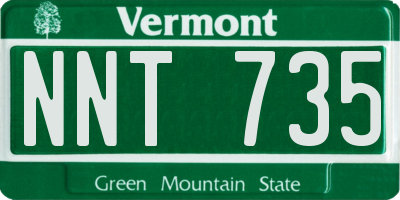 VT license plate NNT735