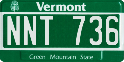 VT license plate NNT736