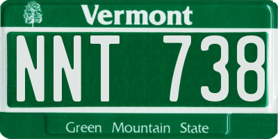 VT license plate NNT738