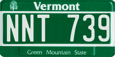 VT license plate NNT739