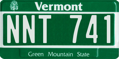 VT license plate NNT741