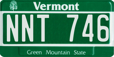 VT license plate NNT746