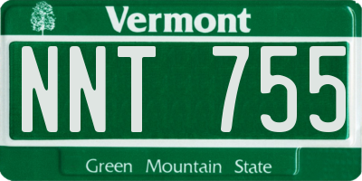 VT license plate NNT755