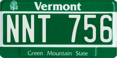 VT license plate NNT756