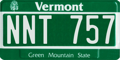 VT license plate NNT757