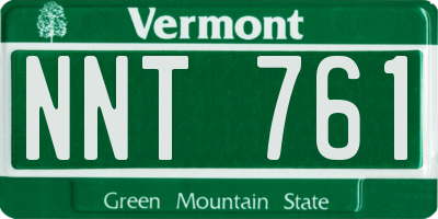 VT license plate NNT761