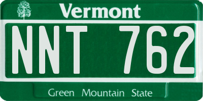 VT license plate NNT762
