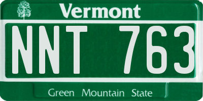 VT license plate NNT763