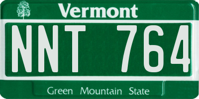 VT license plate NNT764
