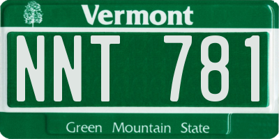 VT license plate NNT781