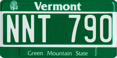 VT license plate NNT790