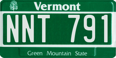 VT license plate NNT791