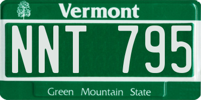 VT license plate NNT795
