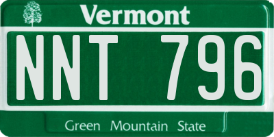 VT license plate NNT796