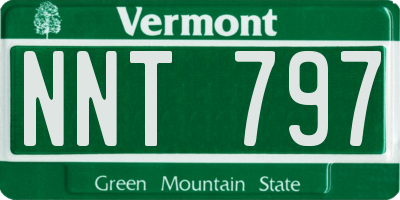 VT license plate NNT797