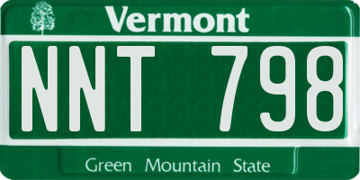 VT license plate NNT798