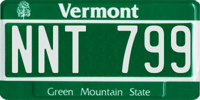 VT license plate NNT799