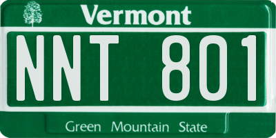 VT license plate NNT801