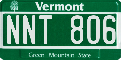 VT license plate NNT806
