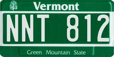 VT license plate NNT812