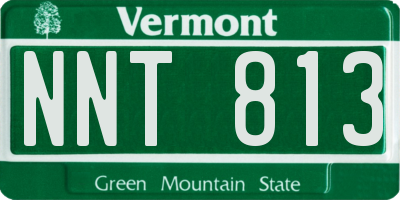 VT license plate NNT813