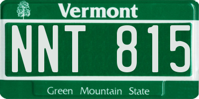 VT license plate NNT815