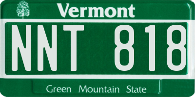 VT license plate NNT818