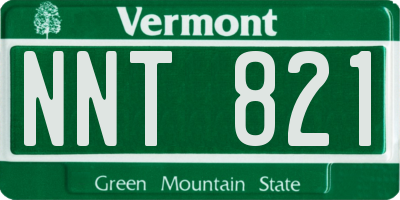 VT license plate NNT821