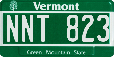 VT license plate NNT823