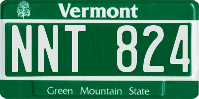 VT license plate NNT824